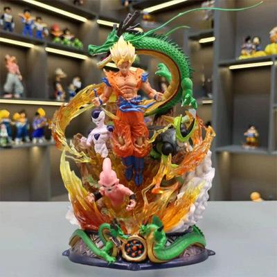 Аниме Фигурка Sjj3 Goku Shenron Majin Buu Cell Frieza Фигурки героев Коллекция ПВХ Модель Игрушки Украшения Подарки