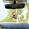 2D Подвеска-обезьянка для автомобиля Акриловая подвеска на зеркало заднего вида автомобиля Милая обезьянка, держащая плюшевую игрушку Брелок для рюкзака