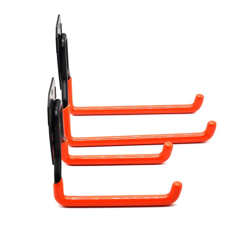 Сверхпрочный металлический крючок для гаража, настенное крепление, крючки для вешалок для велосипедов, настенное крепление, противоскользящий крючок для хранения лестниц, садовых инструментов