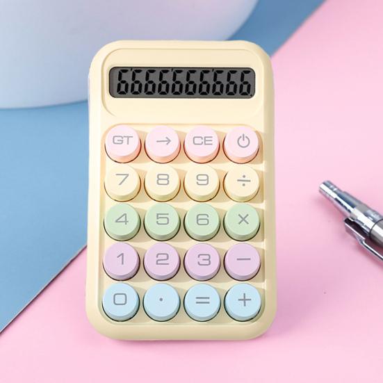 Yousheng 10 Digits Calculator with Big Button 15-Degree Tilt Design LCD Display Mechanical Switch Portable Aesthetic Calculator