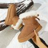Pair The Fleece and Thickened Snow Boots with The New Thick-soled, Warm, Large-sized Cotton Shoes