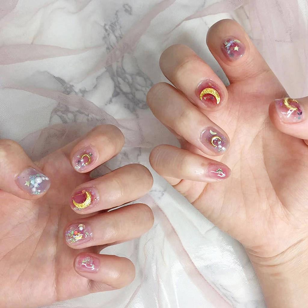 Star Moon Nail Charms Nail Rhinestones Nail Art Charms Punk Rivet Nail Gems Manicure Supplies DIY Nail Art Decorations