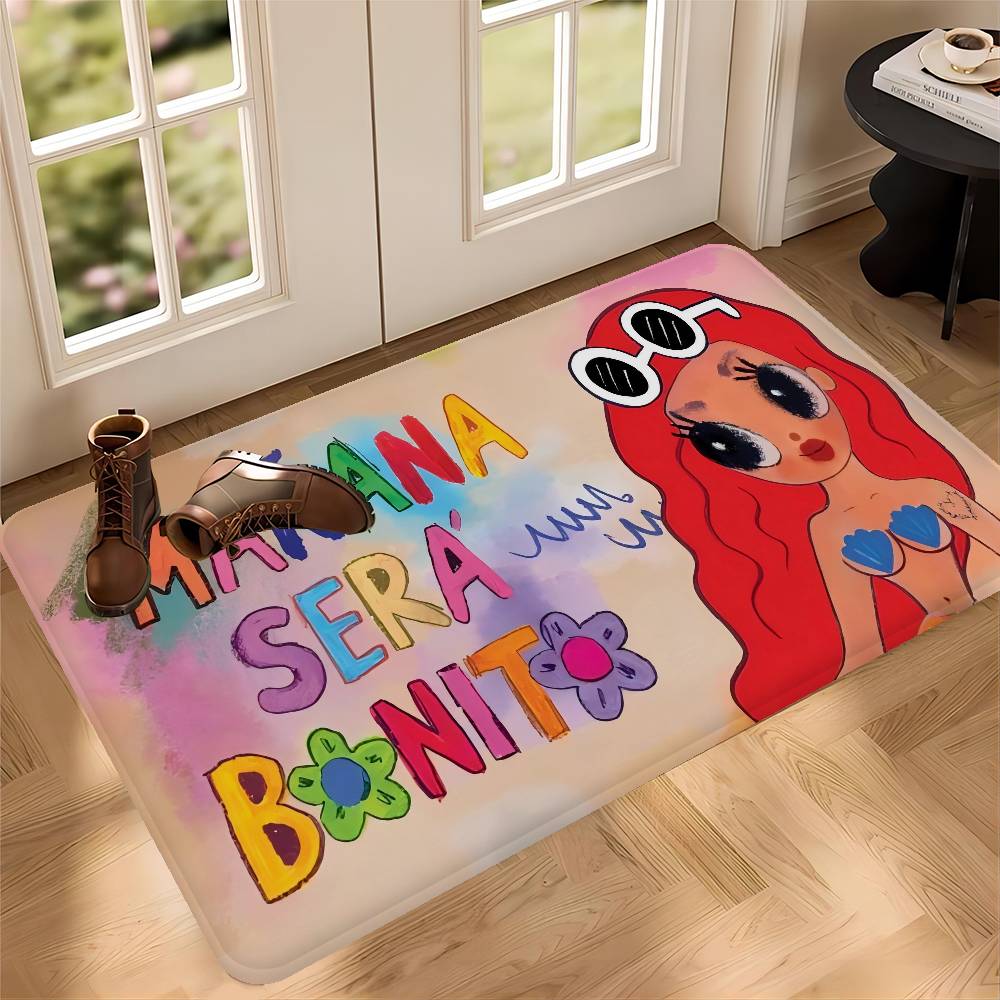 K-Karol G Manana Sera Bonito Room Mats Cheaper Anti-slip Modern Living Room Balcony Printed Welcome Rug