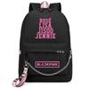 Stylish And Durable Blackpink-inspired Backpack For Students