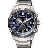 Мужские часы Citizen Eco-Drive BL5558-58L Хронограф Водонепроницаемые Титан Серебристый Темно-синий Аналоговые На солнечной батарее