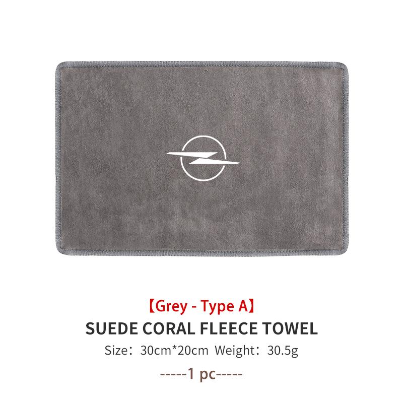 Car Wash Microfiber Towel Auto Emblem Cleaning Drying Rag Cloth For Opel Corsa Mokka Astra Cascada Adam Insignia Meriva Vectra