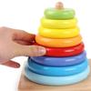 Wooden Material Hanoi Tower Classic Design Educational Puzzle New Rainbow Stacking Games