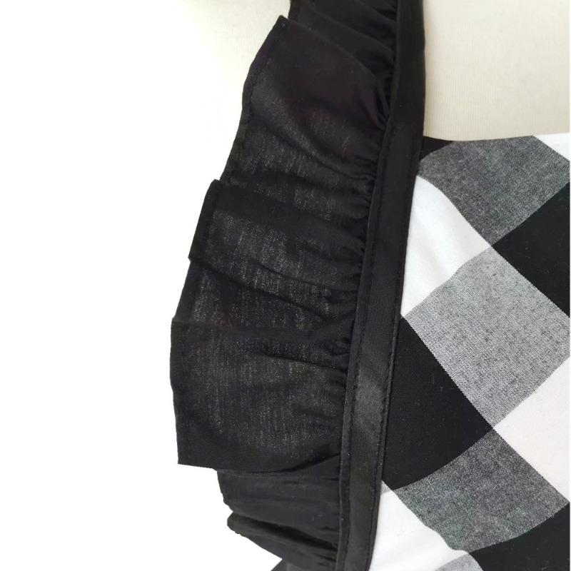 Винтажный хлопковый фартук в клетку для домашней кухни, уборки, работы в маникюрном салоне, рабочий халат-фартук