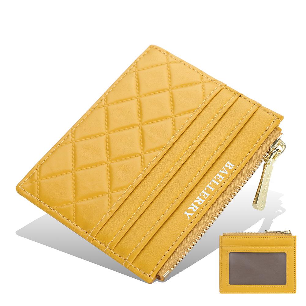 Women's Fashion Short Wallet Pu Leather Card Holder Ladies Mini Multi-card Zipper Coin Purse with Front Pocket