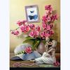 5D DIY Алмазная картина Орхидея и скульптура Вышивка Полный круглый алмазный крестик