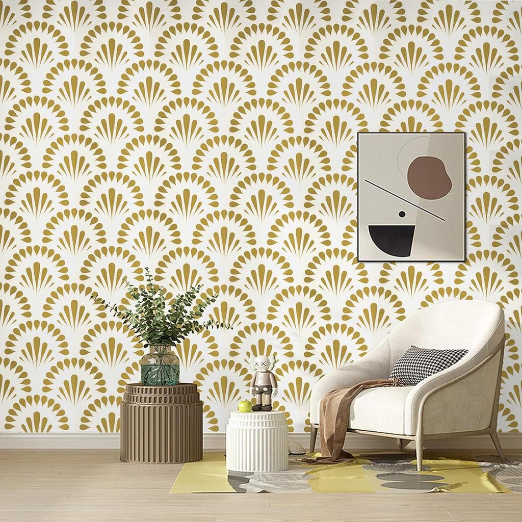 Черно-белые современные обои Декоративные настенные Съемные Самоклеящиеся Лепестковый узор Геометрическая Контактная бумага ПВХ наклейка