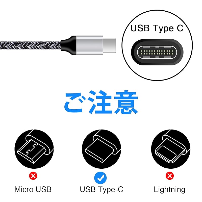 USB Type C Cable iPhone 16 15 Charging Cable Type C 0.5M QC3.0 Fast Charging Short Type C USB2.0 High Speed Data Transfer Nylon Knitting High