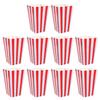 10 Pcs Popcorn Carton Red Boxes Containers Movie Theme Party Supplies Bucket Gift for Small Paper