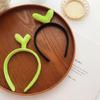 Bean Sprout Flowers Headband Cartoon Plush Flower Hair Hoop Cute   Daily