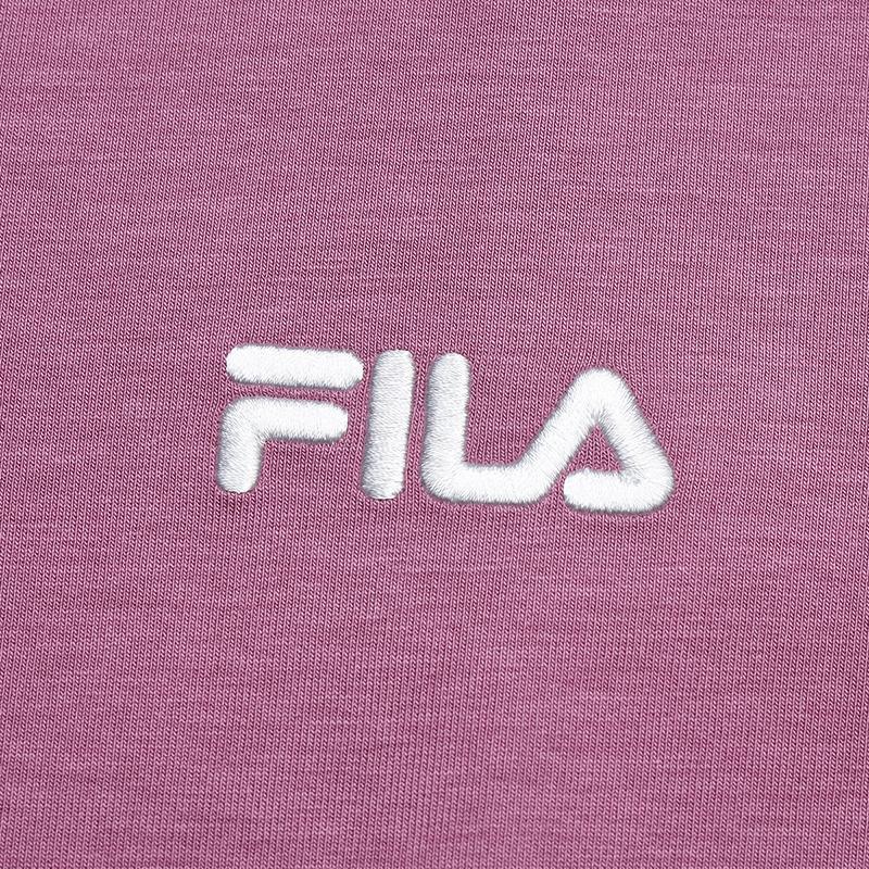 Fila Оригинальный Color Block Край Модный Простой Классический Ретро Повседневный Универсальный Удобный Круглый Вырез Облегающий Короткий Рукав Платье Женское платье F51W629301FWI