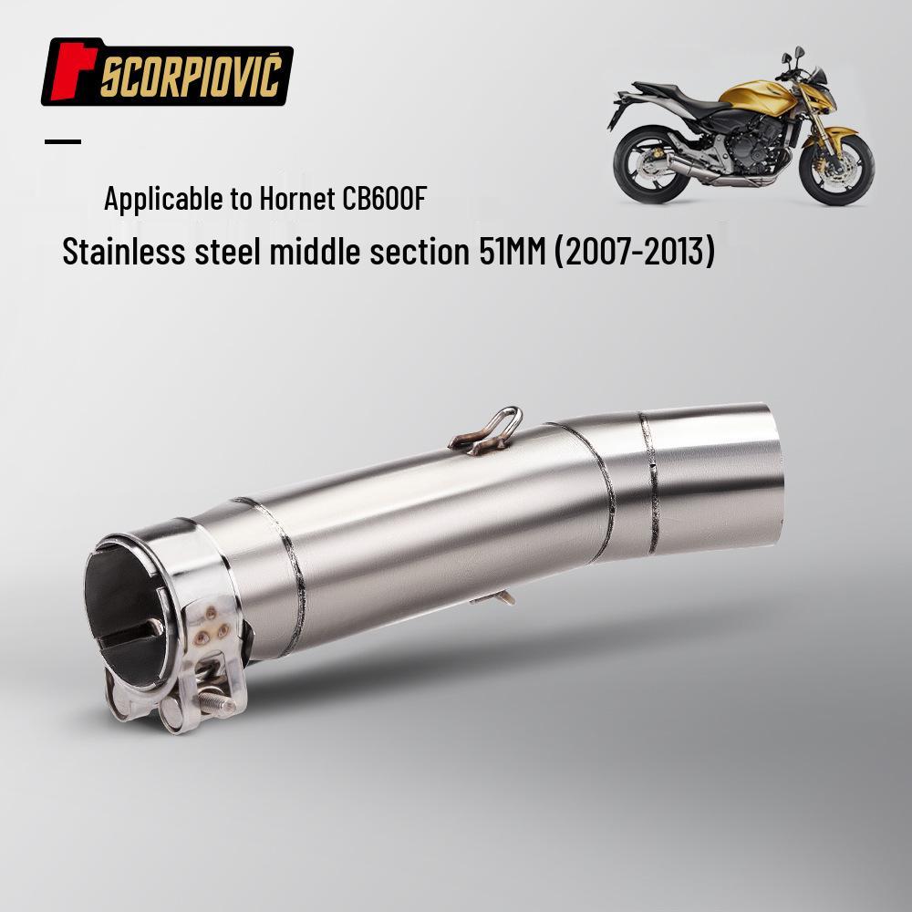 Средняя часть выхлопной системы из нержавеющей стали для Hornet CB600F (2007-2013 гг.) - Простая установка без повреждений