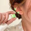 1 пара креативных забавных зажимов для ушей в форме лягушки, милый яркий внешний вид, женские серьги-гвоздики в позе животного, ювелирные изделия, подарок