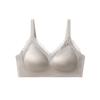 French light luxury seamless interlayer lift bra soft lace gilt satin sexy and comfortable