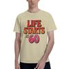 Happy Life starts at 60 Men T Shirts 60 Birthday Awesome Tees Short Sleeve Round Collar Cotton Original Tops TShirt
