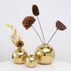 Flower Pot Golden Ball Hydroponic Vases Flower Arrangement Accessories Home Decoration Ceramic Vase