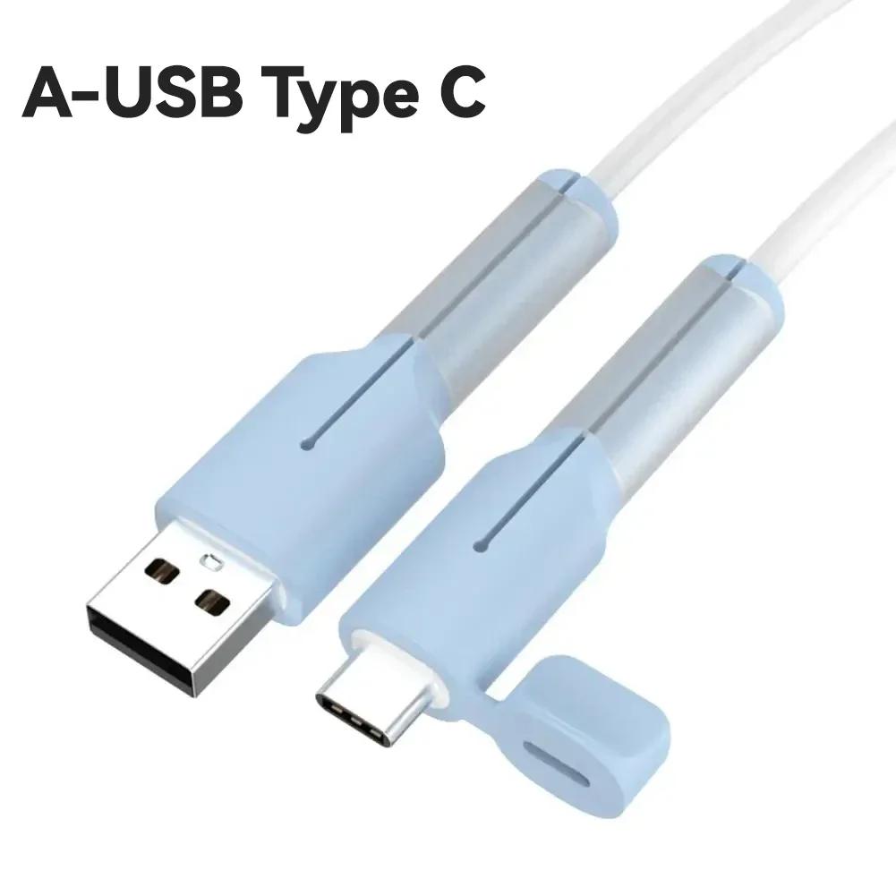Мягкий силиконовый чехол для сматывания кабеля зарядного устройства USB Type C, защитный чехол от поломки для Xiaomi Huawei OPPO VIVO, чехол для линии передачи данных