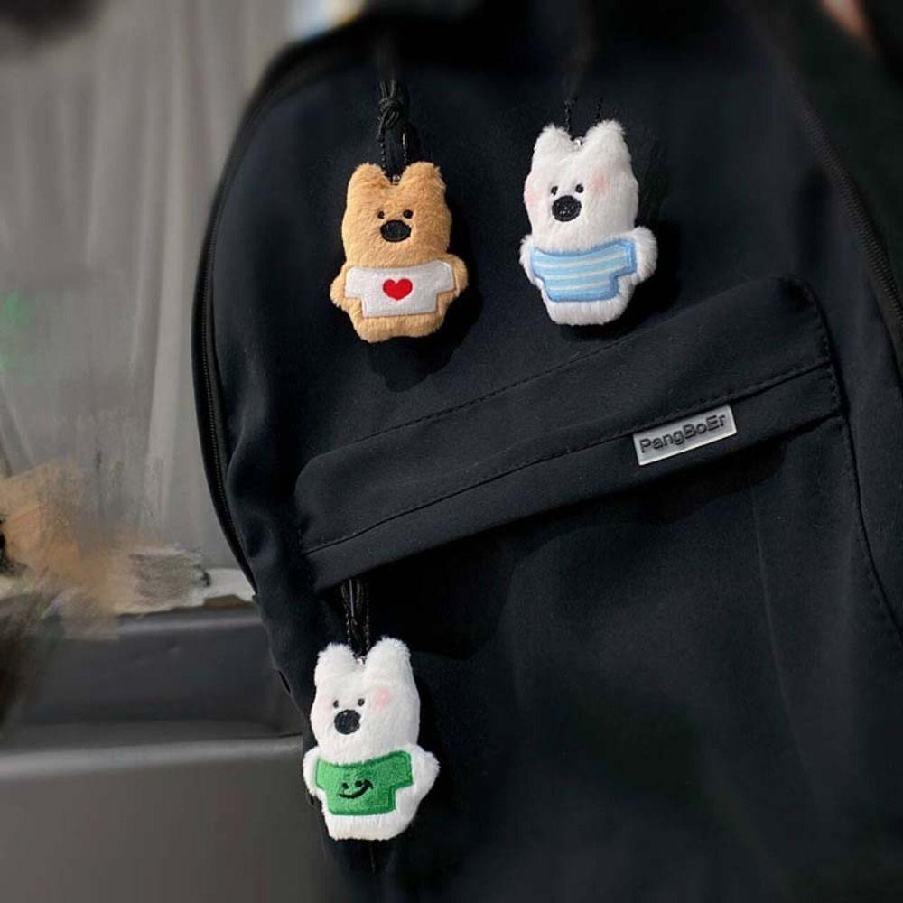 Stuffed Plush Dolls Cartoon Key Chain West Highland White Terrier Plush Toy Car Key Pendant