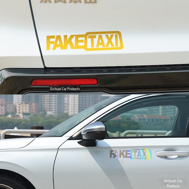 Поддельные светоотражающие наклейки с логотипом такси Drift на автомобиль - смешной европейский и американский стиль