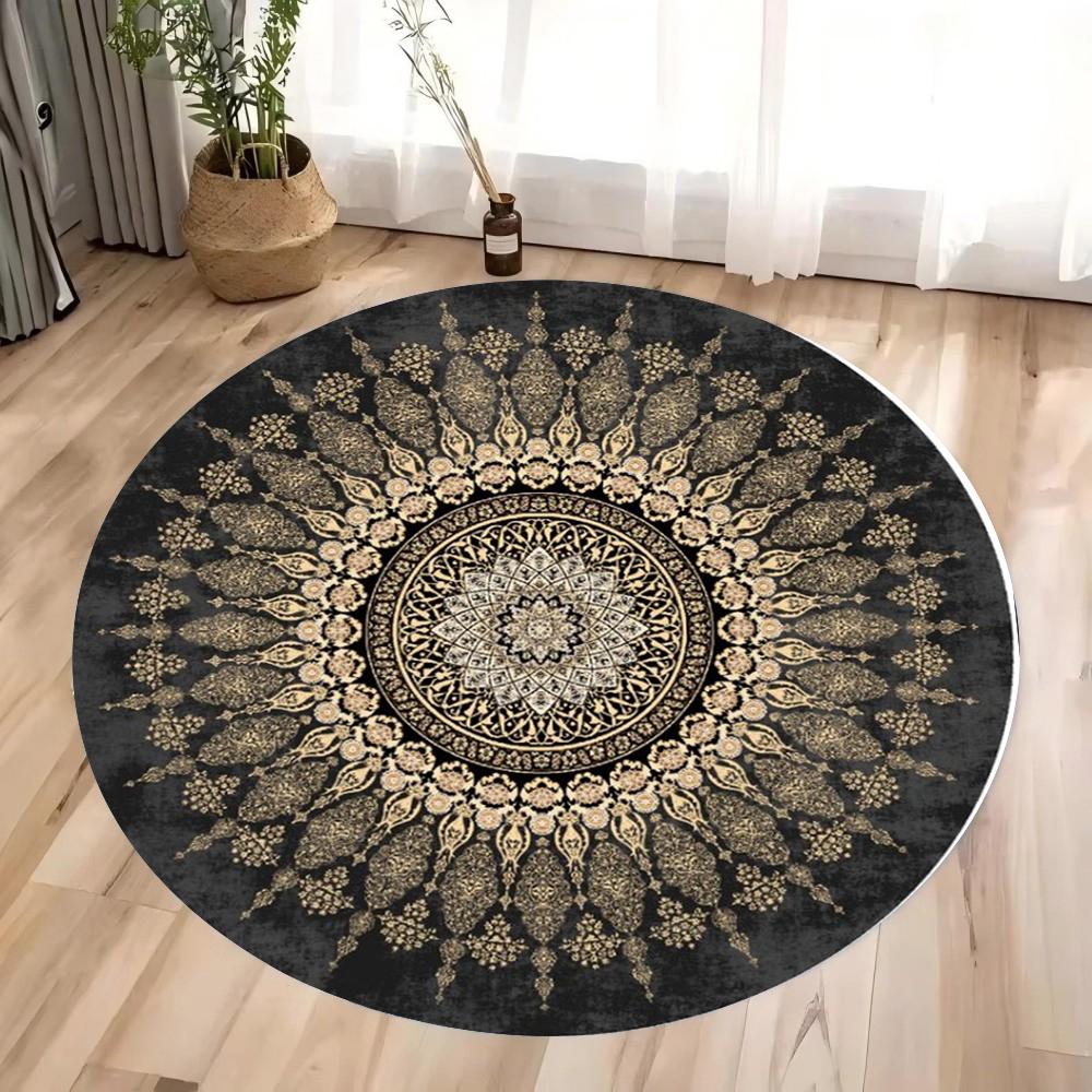 Премиальный этнический винтажный персидский богемный круглый ковер для гостиной, спальни, коврик под кресло-качалку, домашний декор, подарок