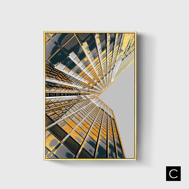 Abstract Geometric Building Space Wall Poster Print Modern Canvas Painting Art Living Room Home Decor Nordic Wall Pictures