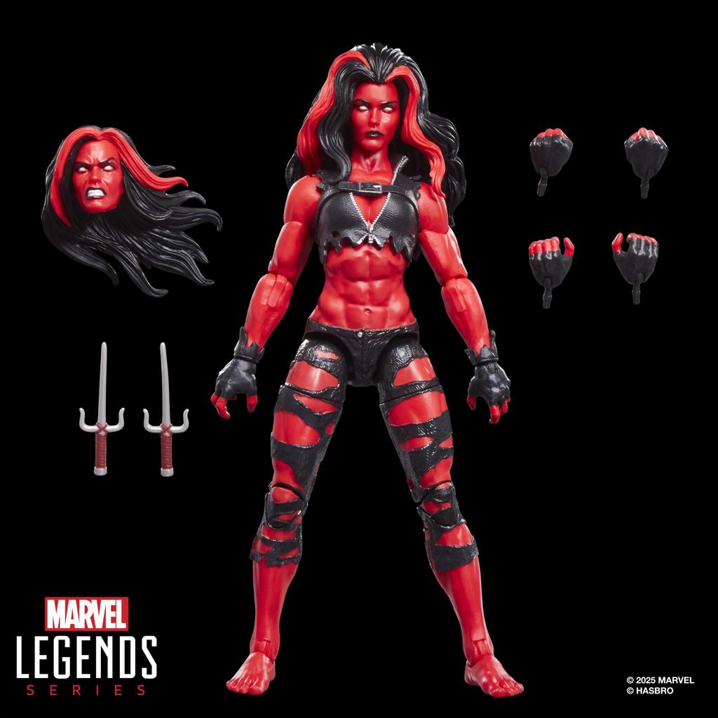 Hasbro Marvel Legends Series Red She-Hulk Action Figure 6-Inch Marvel Comics Collector's