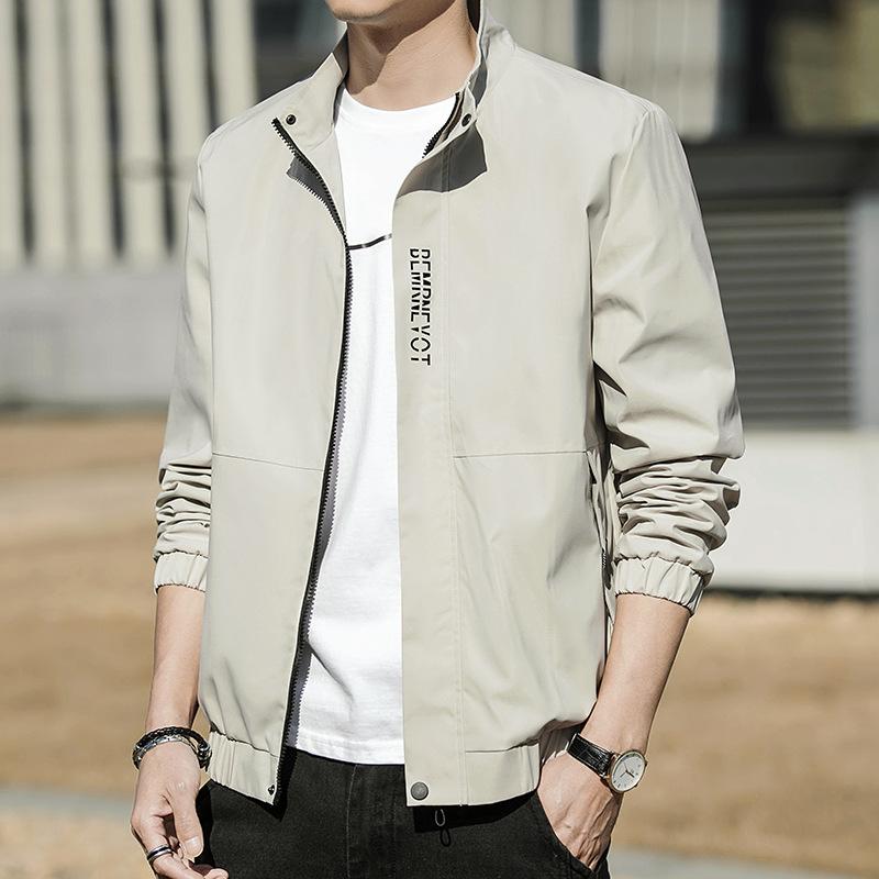 Men's Casual Jacket Youth Fashion Jacket Thin Section Stand-up Collar Fall Jacket Men's