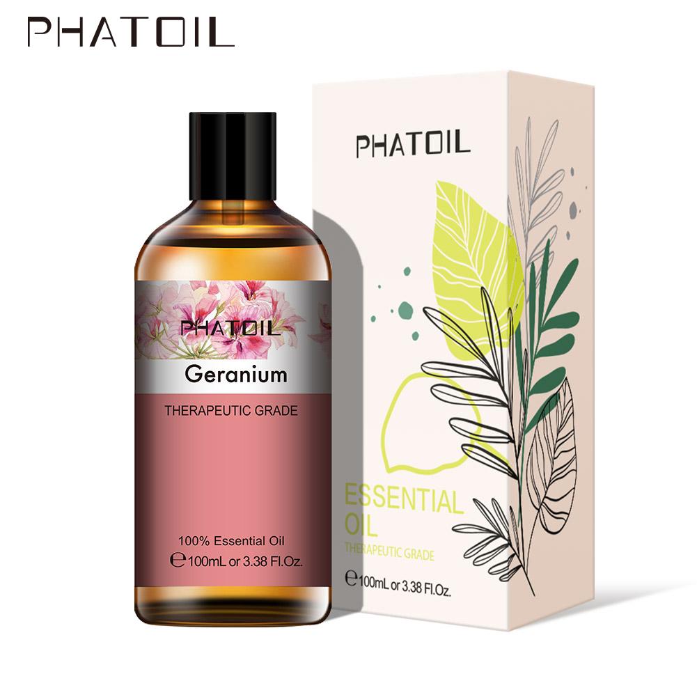 PHATOIL 100ML Ylang Ylang Vanilla Geranium Floral Fragrance Oil Jojoba Oil DIY Scents Candle Healthy Calming Air Fresh Care Spa Body Massage