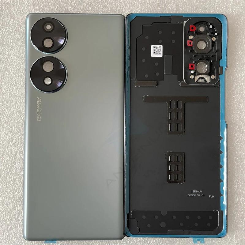 Новая задняя крышка из закаленного стекла для HW Honor 70 5G, задняя крышка, дверной корпус + крышка вспышки + объектив камеры
