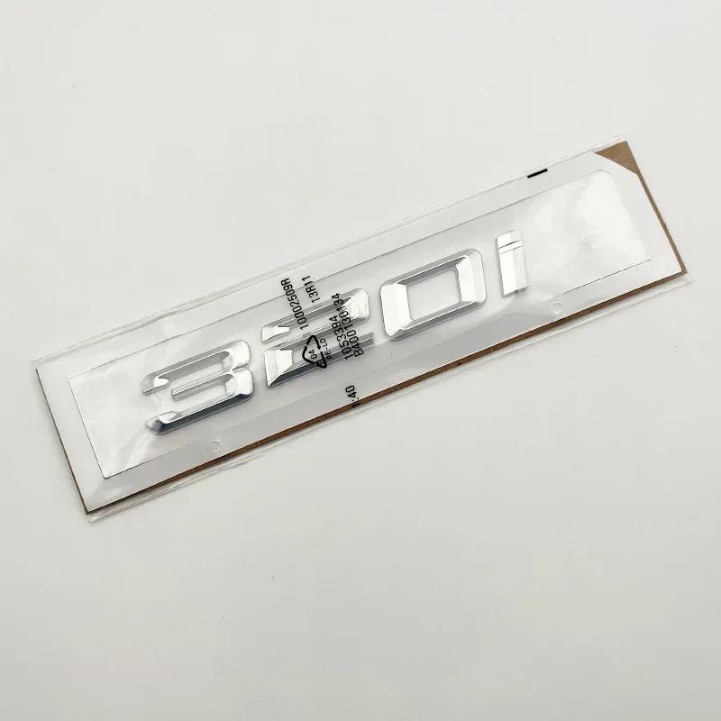 swpzb8 ABS Chrome Car Trunk Letters Emblem Fit For F30 E90 G20 E46 320i 325i Non-OEM Auto Accessories