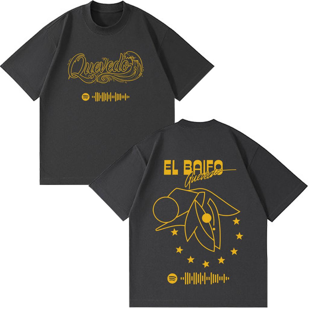 Queved0 El Baifo Album 2026 Tour Print Tshirt Unisex Unisex Fashion Tshirt Cotton Casual Loose Shortsleeved Hiphop Tshirts Tops
