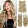 Женская мода светло-русые натуральные волнистые волосы для наращивания синтетическое волокно невидимая повседневная одежда шиньон длинные волнистые волосы