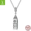 S925 Silver British Big Ben Pendant Ladies Diy Beaded Bracelet Pendant Accessories Scc868