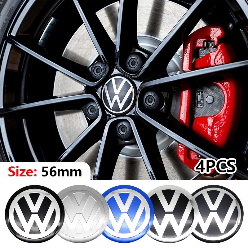 4PCS Car Wheel Center Hub Cap Logo Sticker Emblem Badge Cover For VW Volkswagen Polo Golf Passat Tiguan Jetta Touareg Magotan