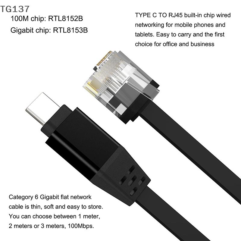 1000м Кабель-переходник Type-C на RJ45 Сетевой адаптер для телефона (проводной) Для iPhone Для iPad Ноутбука Планшета Для Huawei Xiaomi