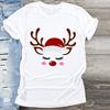 Fashion Cute Christmas Tree Graphics Women T-Shirts Summer Blouse Loose Short Sleeve Shirts O-Neck Tops Female Clothes