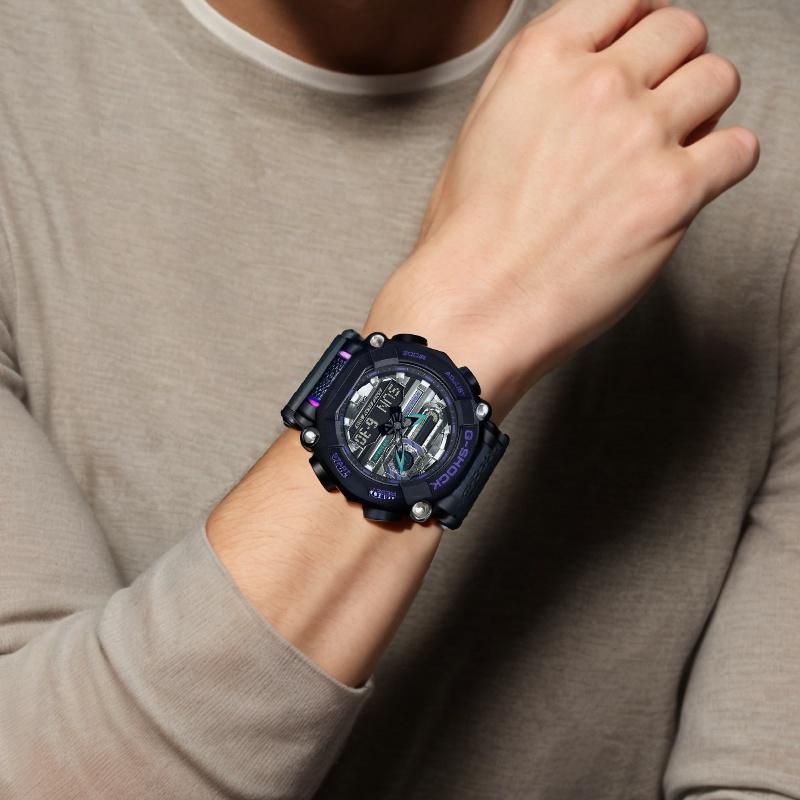 Casio Элегантные кварцевые часы с водозащитой 200 м Мужские часы Черные GA-900AS-1A