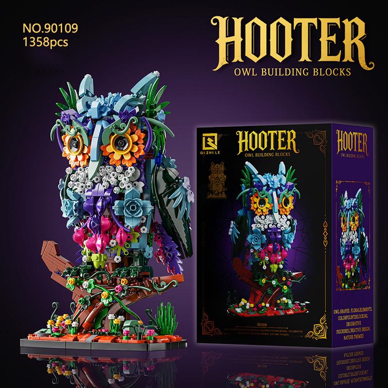 Нетоксичный Набор Строительных Блоков Механическая Сова Moc Bricks 1358 Деталей 3D Модели Собранные Игрушки Для Детей Взрослых Настольное Украшение Подарочный Набор