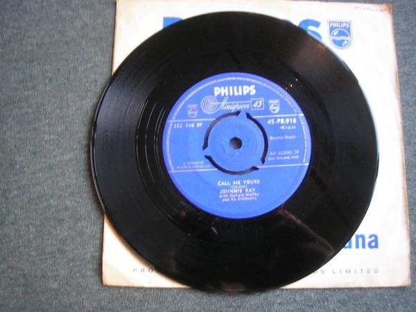7-дюймовая пластинка ДЖОННИ РЕЙ - Здесь и сейчас 45PB918 Philips 1959 Великобритания Поп Б/У