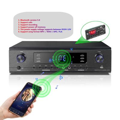 50 Вт усилитель Bluetooth MP3 декодер плата DC7V-15V DIY MP3 плеер автомобильный FM радио модуль TF USB микрофон запись громкой связи вызов