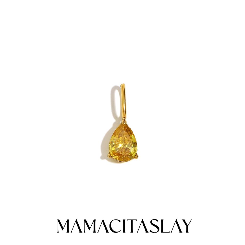MamacitaSlay Серьги, Кольца, Браслеты, Кулоны из Нержавеющей Стали 316L с Цирконами, Камень Декабря, Для DIY, Водонепроницаемые Украшения