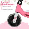 Toddler Balance Bike with No Pedal, 3 Silence Wheels for 12-36 Months Boys and Girls, Indoor Outdoor, Pink