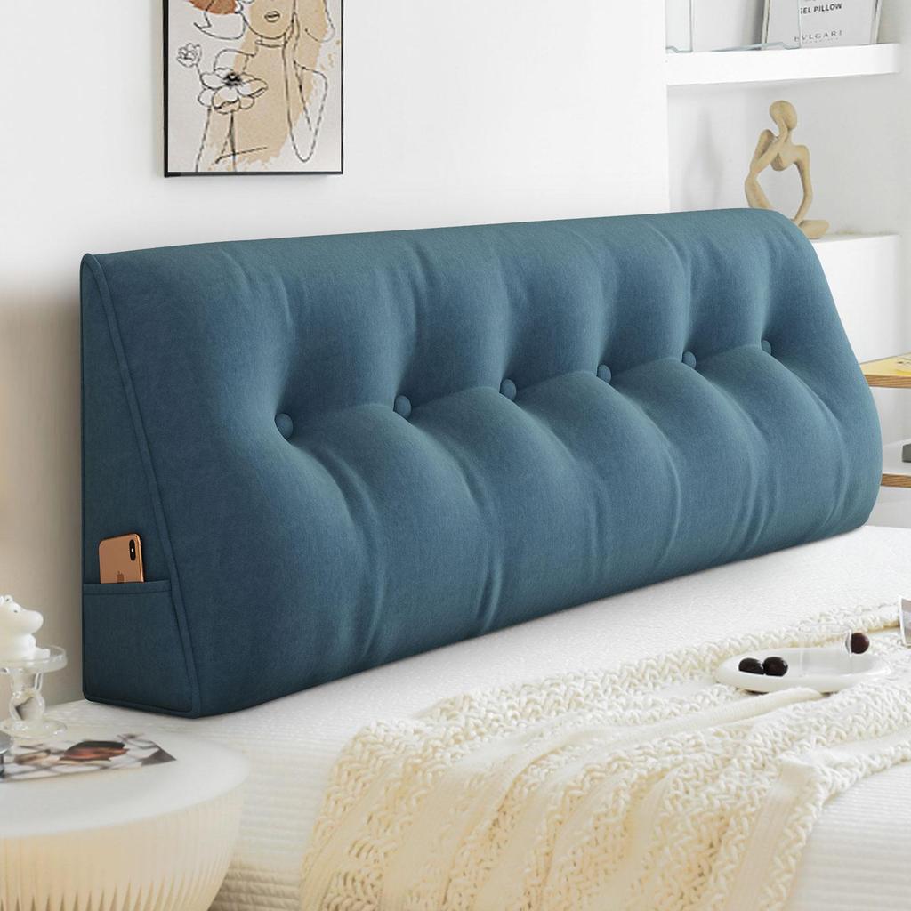 Подушка-клин для изголовья, подушка-валик для изголовья со съемным чехлом, подушки для тахты, двухъярусной кровати для сидения, чтения или работы в постели