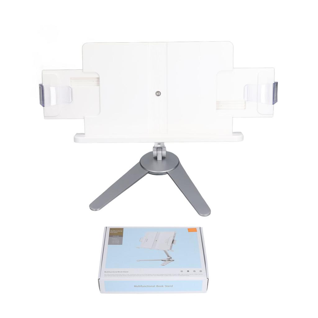 Подставка для книг, серебристая, многофункциональная, регулируемая по высоте, без помощи рук, устойчивая, прочная, долговечная подставка для книг