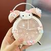 Children's handmade DIY patch alarm clock, retro double bell bell design, silent pointer desktop student clock