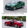 Масштаб 1/32 Mustang Shelby GT500, литая под давлением модель автомобиля, игрушечный автомобиль с откатным механизмом, звуком и светом для детей, коллекция подарков для мальчиков и девочек
